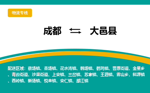 成都到大邑县物流专线2023省市县+乡镇-闪+送专业运送